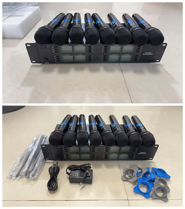 TKG 640-690MHz TK-6008 8 channels outdoor concert professional handhold headset lapel cordless uhf microphone wireless system