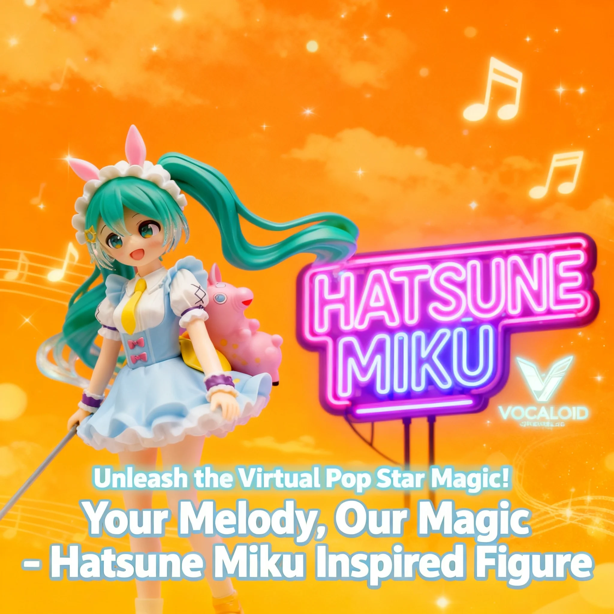 

Hatsune Miku Future Series Anime Figure Princess Doll Collectible Car Ornament Desktop Display Case Decoration