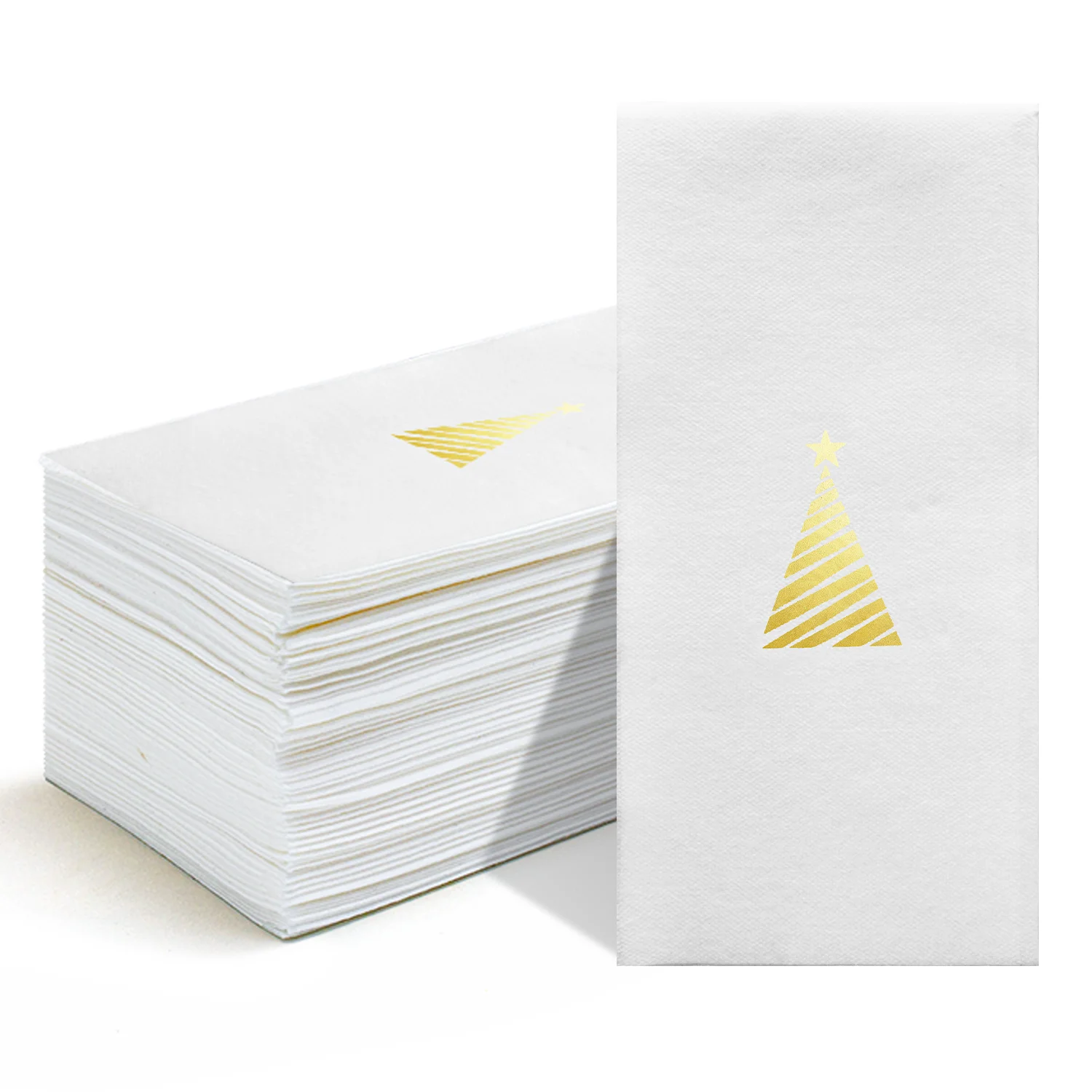 JINYUDOME 50Pcs Disposable Linen-Feel Dinner Napkins,30*43cm Twill Napkins,Prefolded Paper Napkins Pad For Home Christmas Party