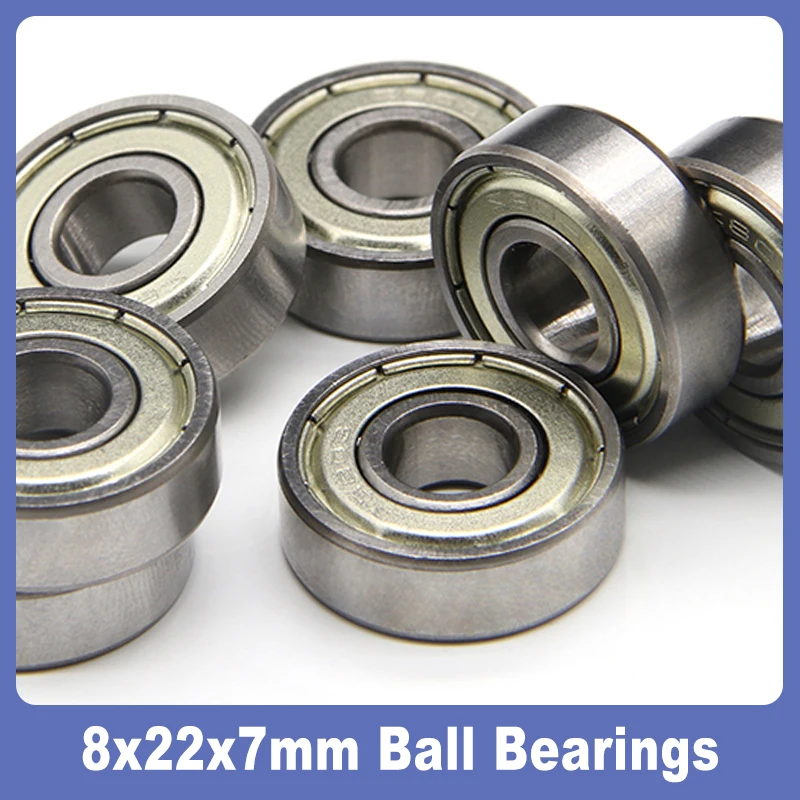 

1~100Pcs 608Z 608ZZ Ball Bearings 8x22x7mm Deep Groove Mini Ball Bearing Carbon Steel for Skateboard Scooter 3D Printer Parts