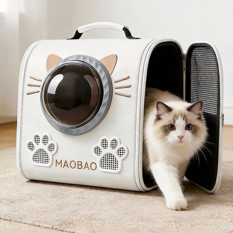 Sac à dos pour chat en forme de capsule spatiale, sac à dos portable de grande capacité pour chat, sac de transport pour chats et chiens, cage de voyage