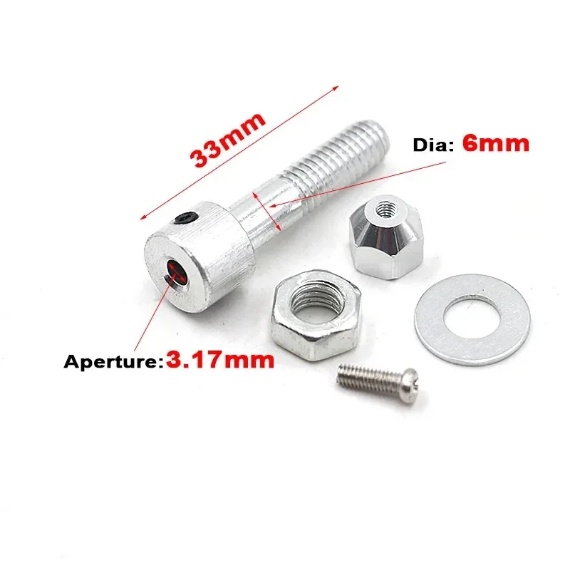 1 set di elica Spinner 33/35mm con adattatore morsetto paddle da 3,17mm per albero da 6mm 5-11 pollici puntelli 3 lame RC pezzi di ricambio