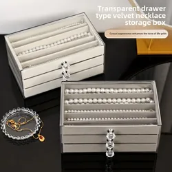 Multi-Functional Drawer Style Jewelry Box Dustproof Storage Case For Earrings Rings Simple Display Of Luxury Jewelry Storage