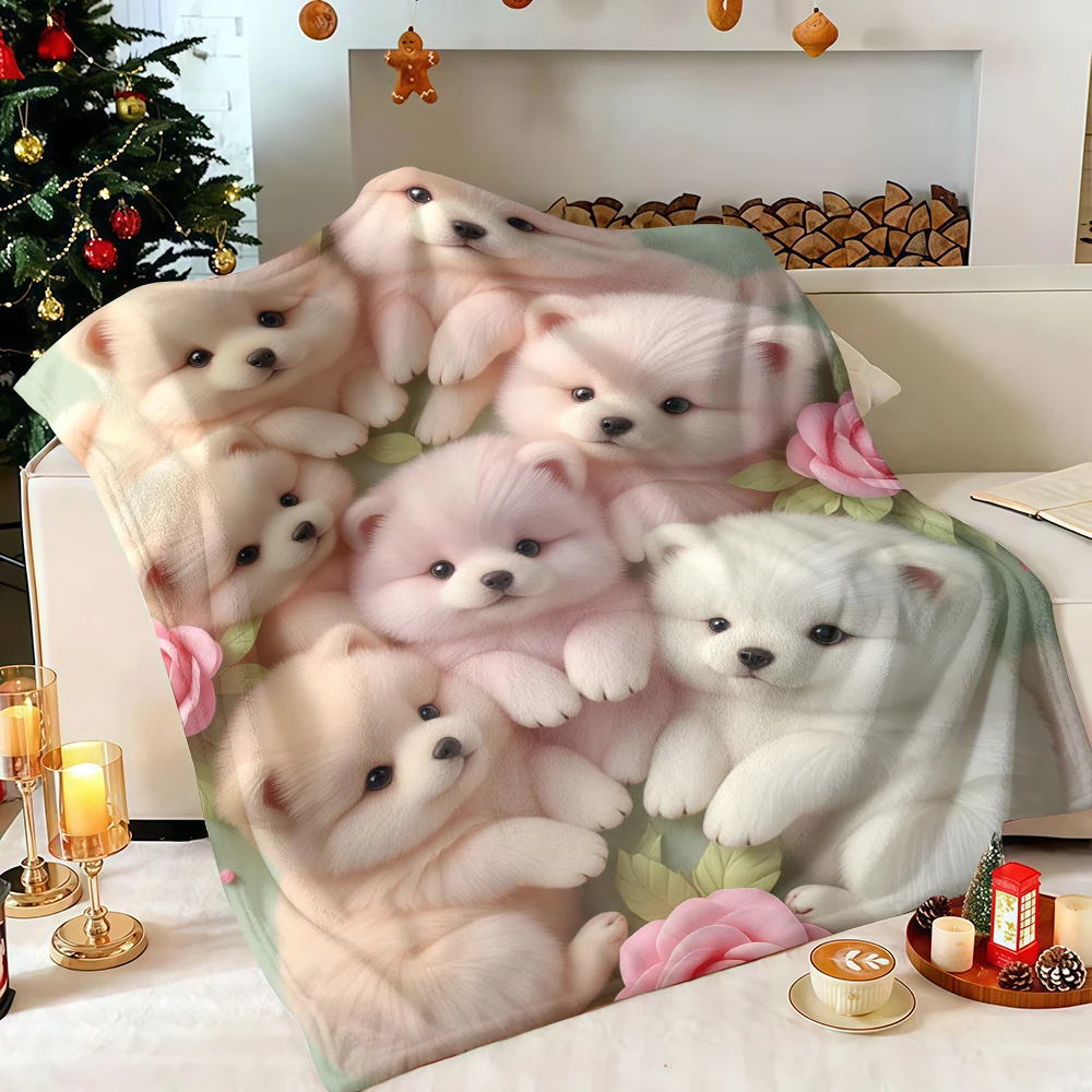 Cute Illustration Premium High-Quality Microfiber Fleece Blanket Great for Black Friday Cyber Monday Holiday Deals