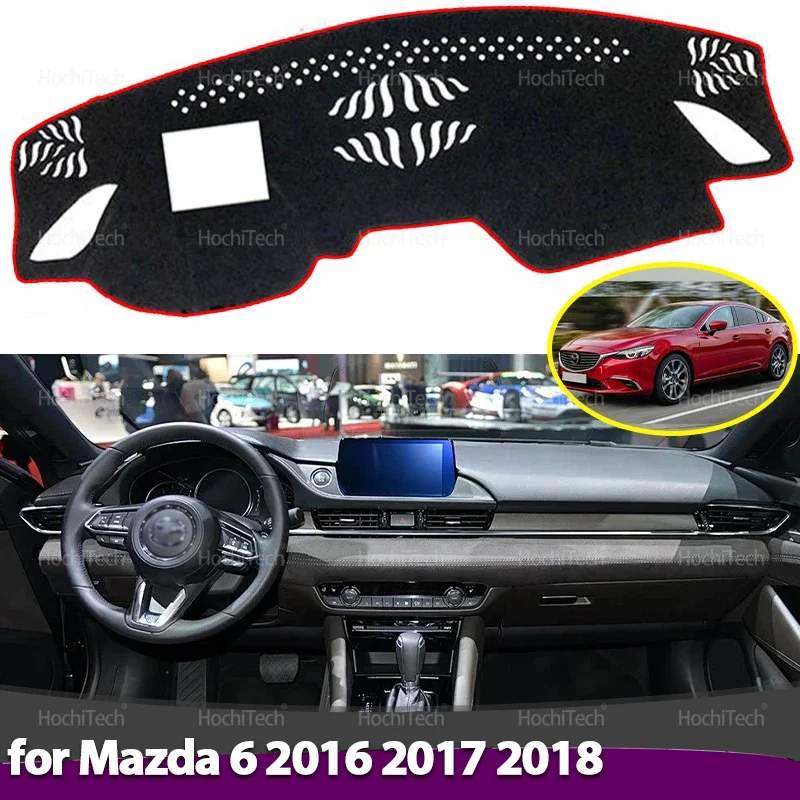Armaturenbrett-Abdeckung, Anti-Rutsch-Matte, Sonnenschutz, Armaturenbrett-Teppich, Zubehör für Mazda 6, Mazda 6, 2016 2017 2018, GL Atenza