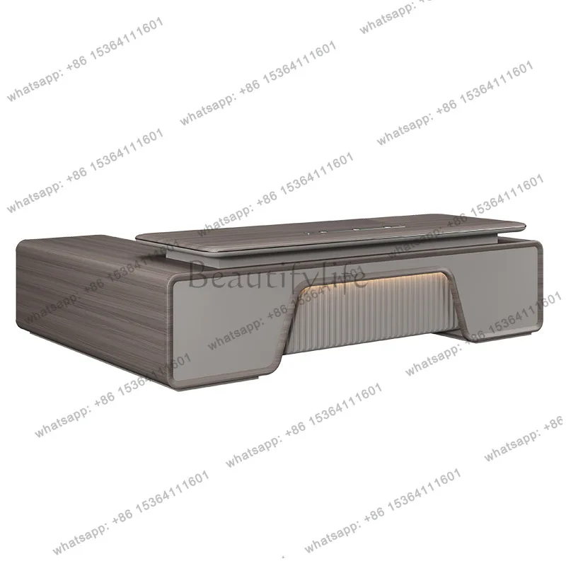 

Light luxury boss table supervisor office table single president simple and modern