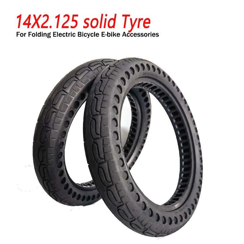 14x2.125 Solid Tyre 14 inch 14*2.125 Thickened Explosion-proof Tire for Folding Electric Bicycle E-bike Accessories