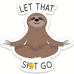 Car Sticker Meditating Sloth Funny  Waterproof Vinyl Decal Car Accessories Decor Pegatinas Para Coche