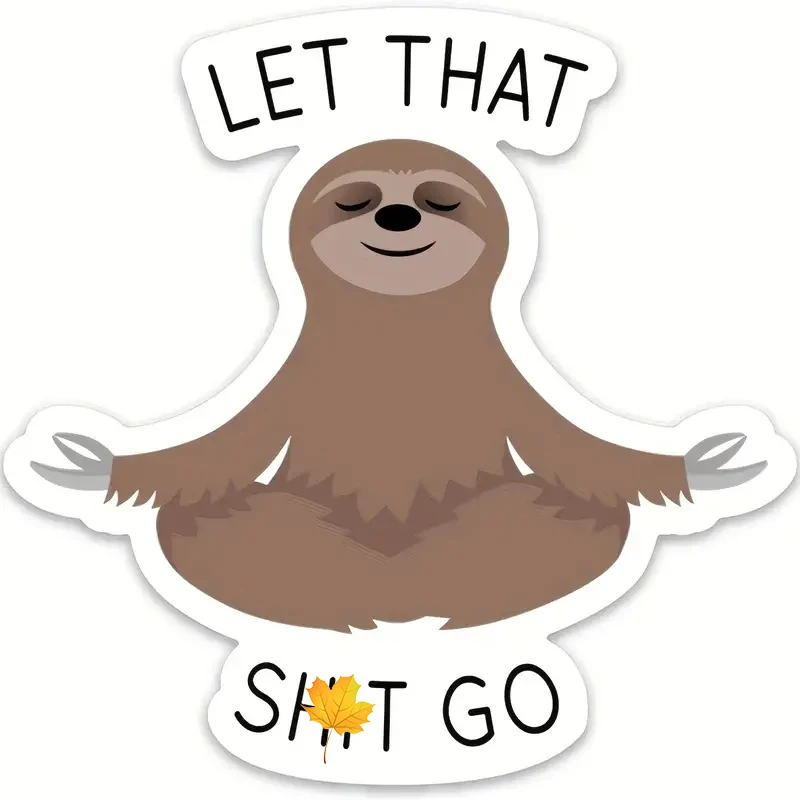 Car Sticker Meditating Sloth Funny  Waterproof Vinyl Decal Car Accessories Decor Pegatinas Para Coche