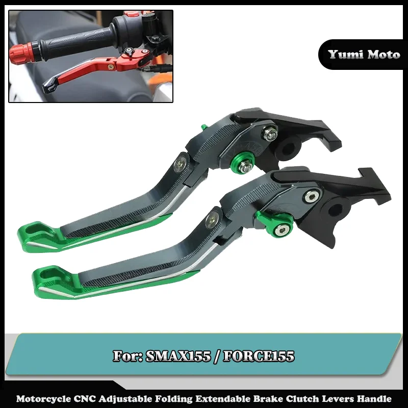 

NEW Motorcycle Folding Adjustable Brake Clutch Levers Handlebar For YAMAHA SMAX155 / FORCE155
