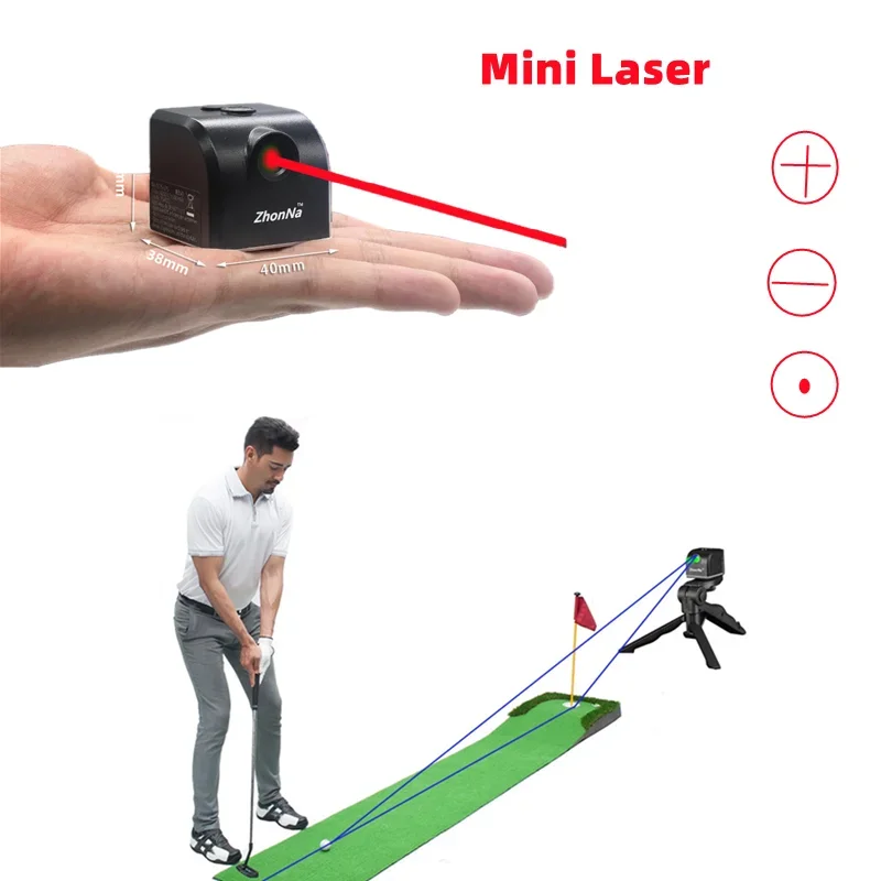 

Portable Mini Laser Indoor Golf aid With Bright Red/green battery, Single Shape,USB charging with strong magnetic adsorption