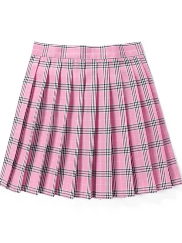 Saia plissada xadrez de verão com saia jk coreana uniforme escolar japonês preppy uma linha mini saias