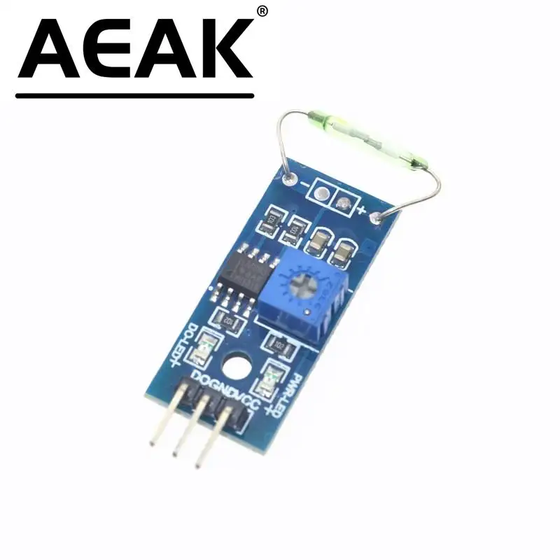 ใหม่ Reed เซ็นเซอร์โมดูลโมดูลแมกนีตรอน reed switch MagSwitch สําหรับ Arduino