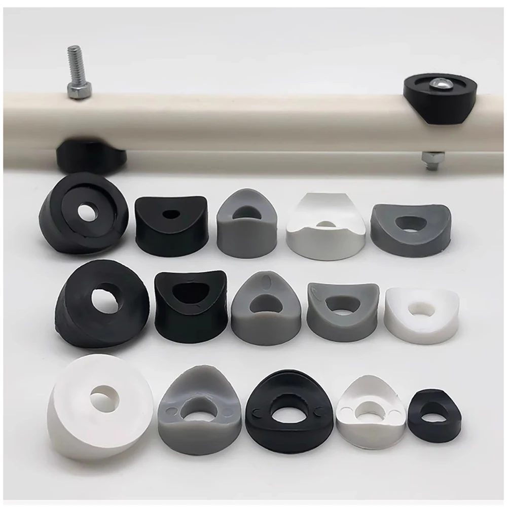 Duckbill Spacer ID5-15mm Black Plastic Round Washer Hole Plug Gasket Dust Seal End Cover Cap Curved Spacer For Pipe Furniture image 6