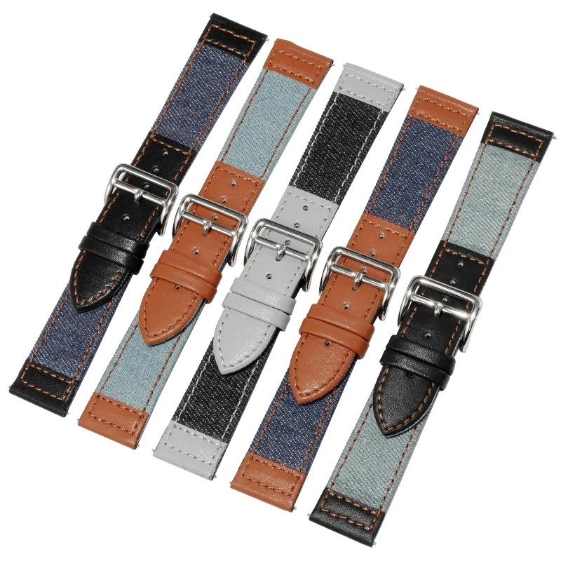 Knitted Nylon Watch Strap Substitute GT3/Watch3pro/magic2 Series Straight Interface Canvas Cowhide Watch Chain 20/22mm