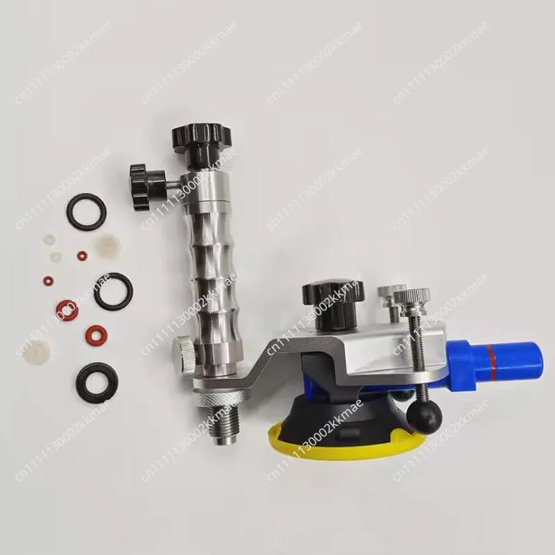 Adjustable Diameter 3 Inch Vacuum Suction Cup Windshield Crack Repair Tool + Car Front Windshield Stainless Steel Injection Pump