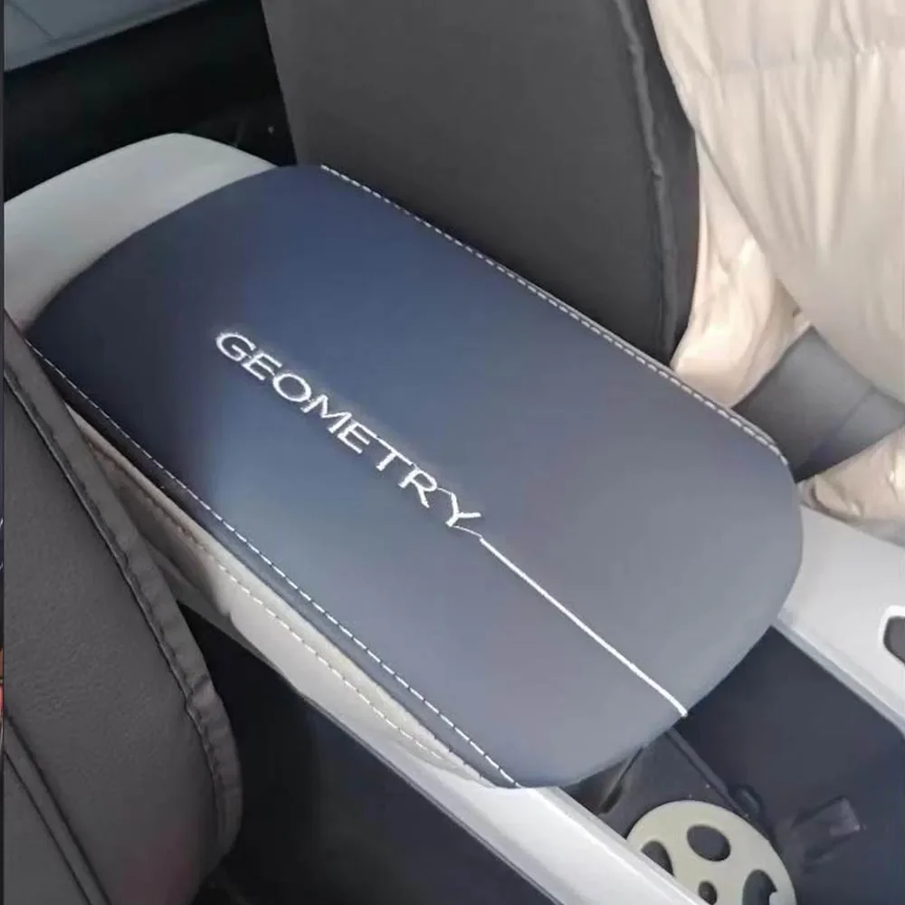 For Geely Geometry C 2020 2021 2022 2023 Car Armrest Storage Box Leather Protective Cover Auto Accessories