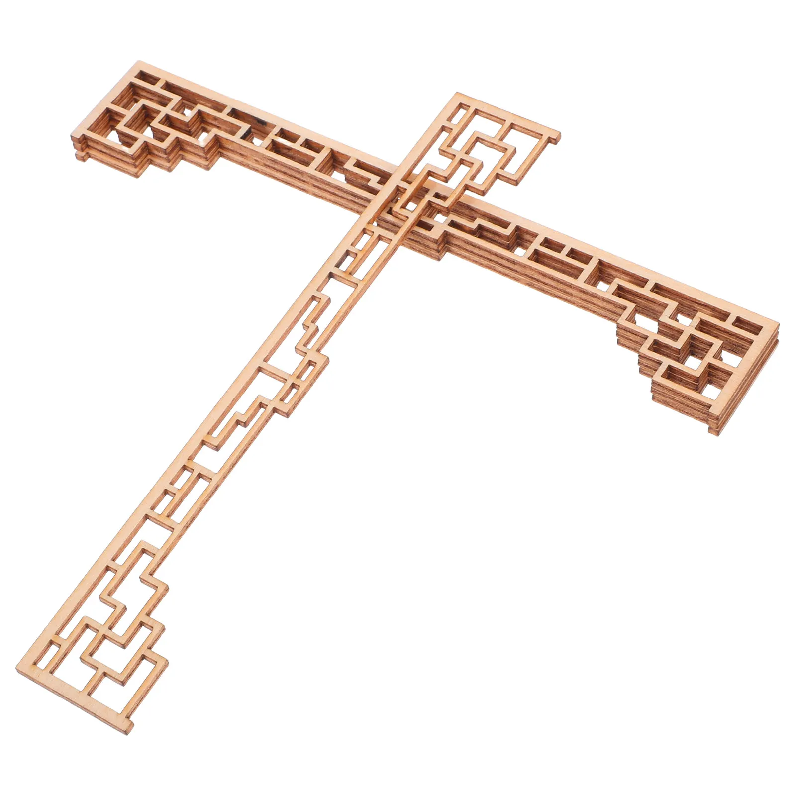 4 szt. Miniaturowe ekraniki z chińską architekturą, niedokończone drewniane rzeźbione dekoracje narożne, zestaw DIY do mini domków, materiały do rękodzieła.