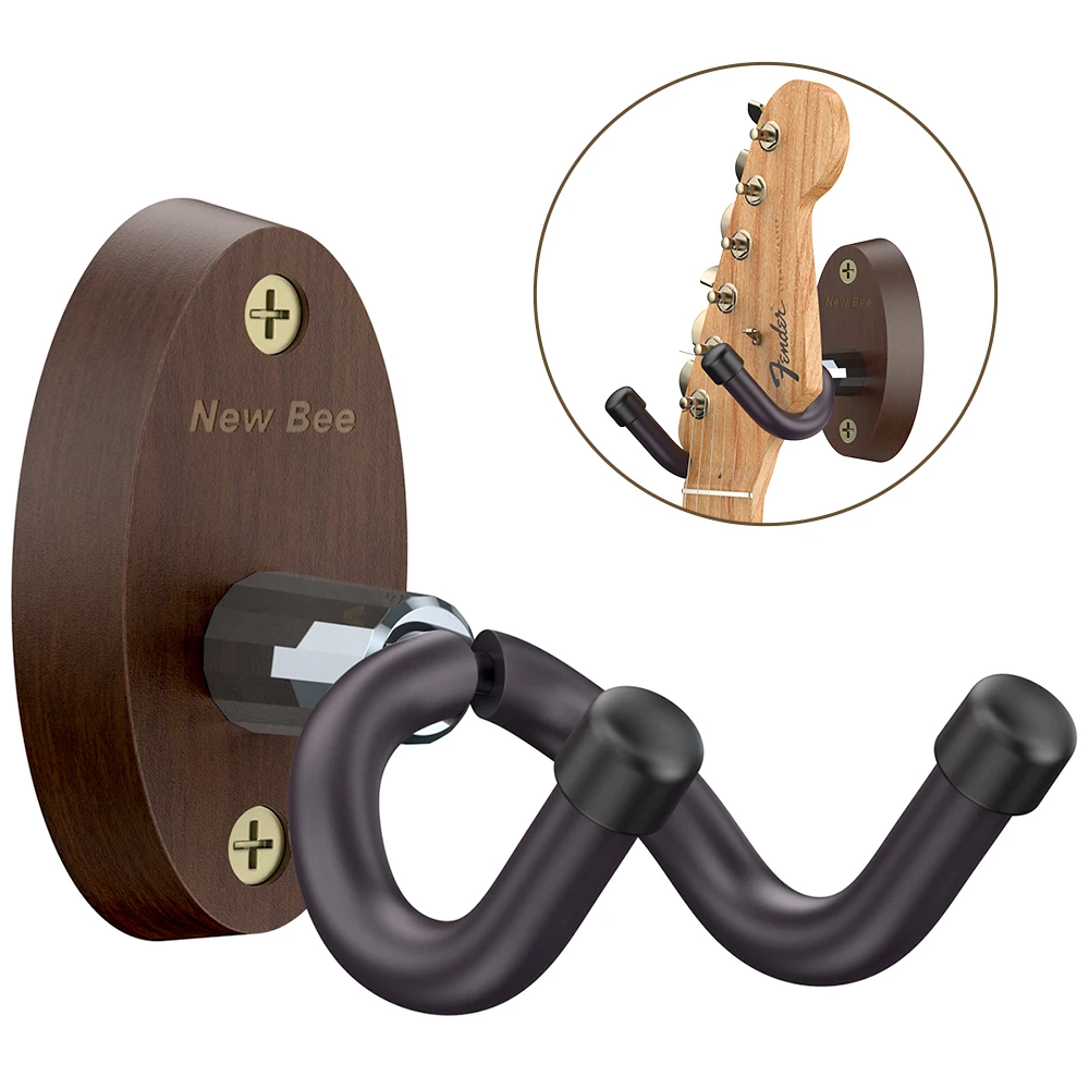 

High Quality Portable Guitar Accessories Adjustable Holder Hook Guitar Wall Mount Bass Acoustic Wood Guitar Hanger