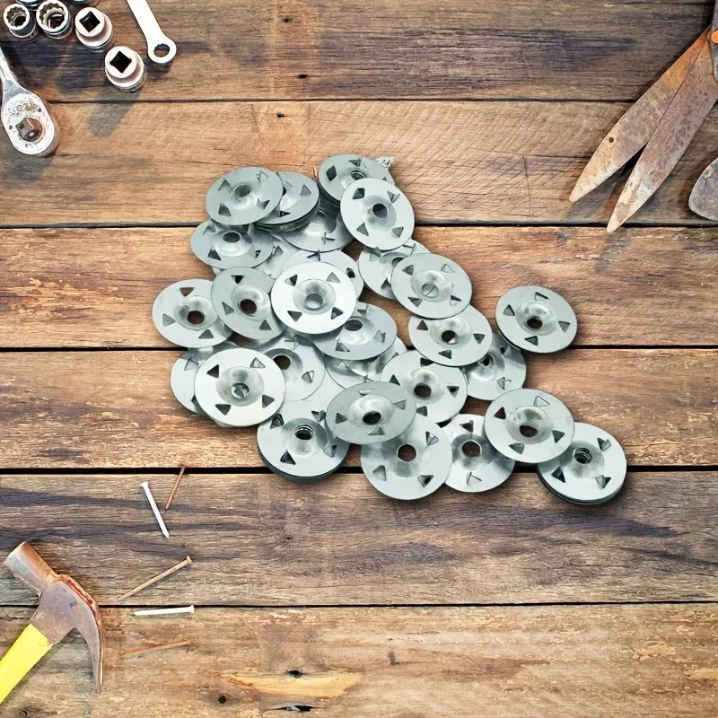 134 pcs 28mm Four Claw Washers, Four Claw Anti-Slip Design, Floor Tile Installation Home Decoration, Durable Iron Material