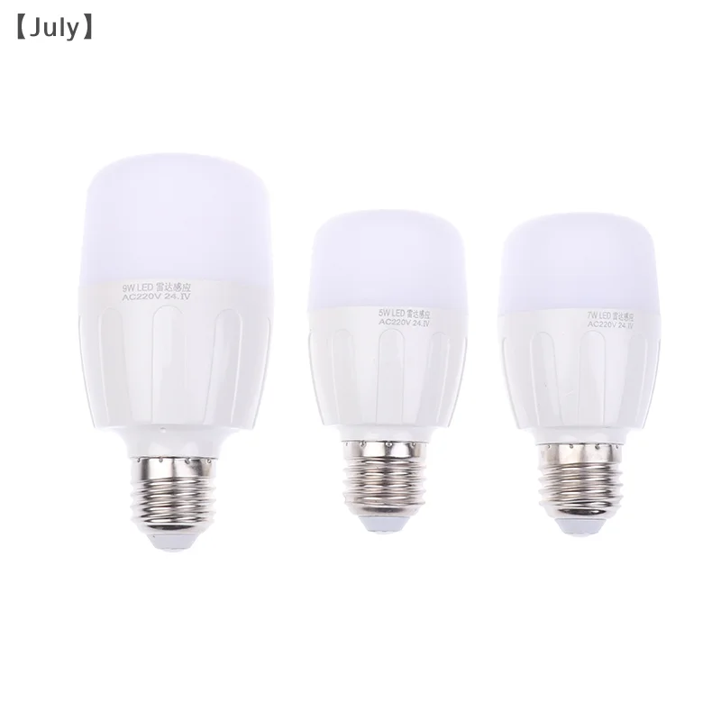 5/7/9W 220V เรดาร์ LED Sensor หลอดไฟ Motion เปิดใช้งานไฟ LED Light Radar Sensor Light Corridor Sensor Light