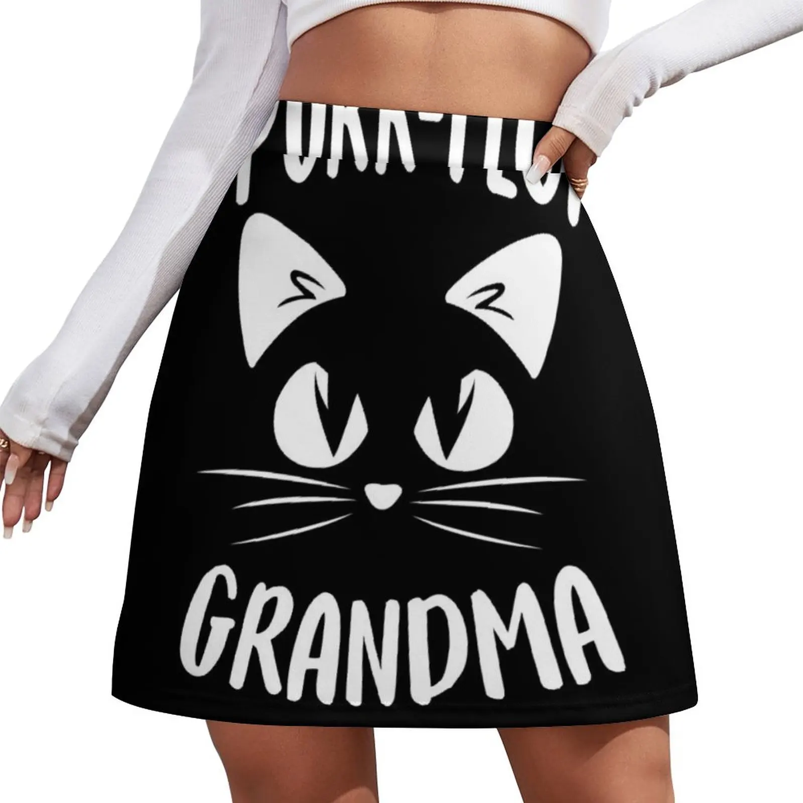 

Purrfect Grandma Mini Skirt skirts for women women's stylish skirts women's clothing trend 2026 womans clothing