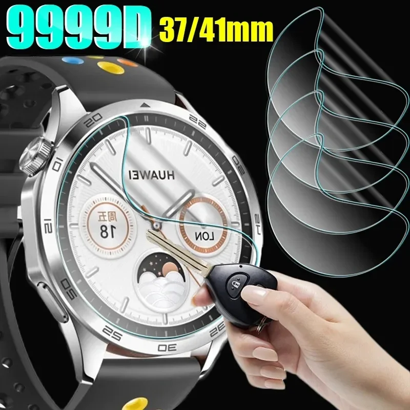 Película de hidrogel suave para Huawei Watch GT4, protectores de pantalla de 37mm y 41mm, películas protectoras a prueba de roturas para GT4, no vidrio, 10/1 Uds.