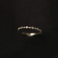 Bague géométrique en argent Sterling 925 plaqué or 14K pour femmes, Zircon scintillant, accessoire de bijoux de fête de mariage exquis et doux 5