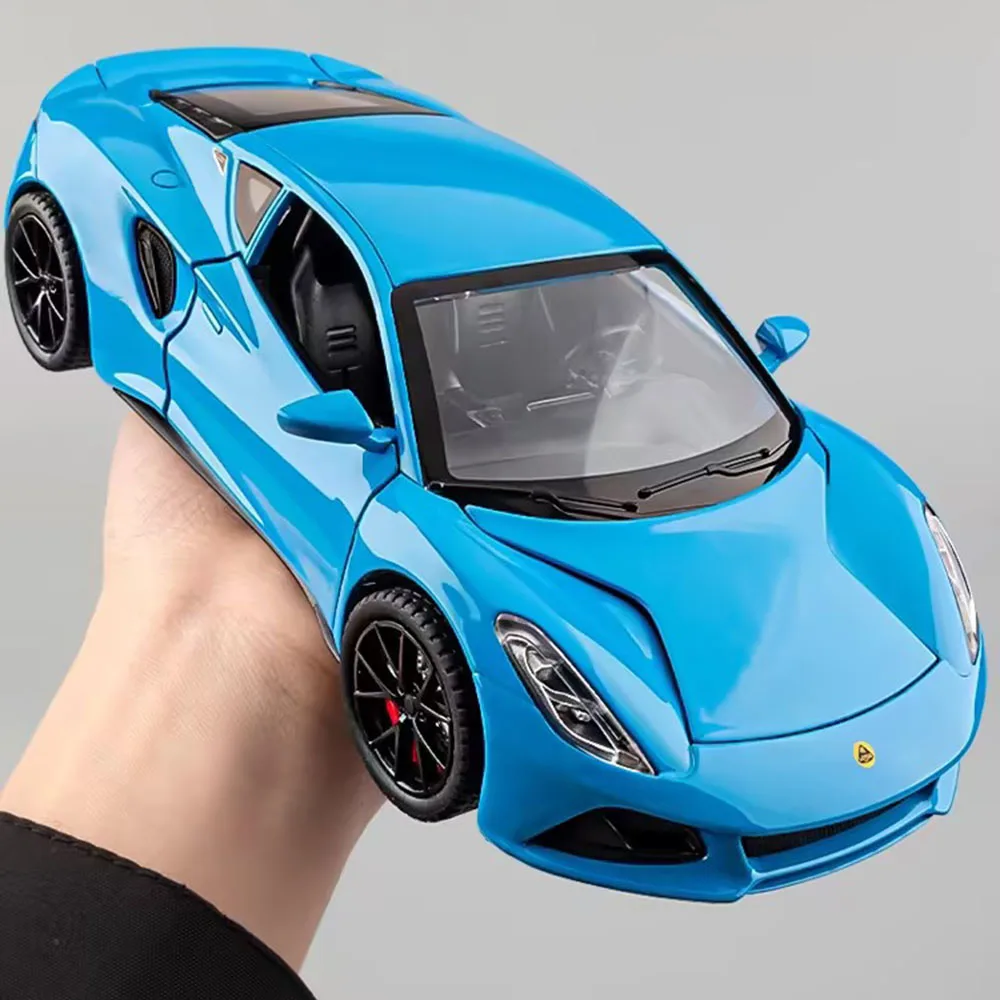 

1:24 Alloy Diecasts Lotus EMIRA Camaro Toys Models Cars with Light Sound Sports Car Pull Back Vehicle Models Toy for Child Gifts