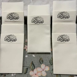 5pcs Arabic Ramadan Kareem paper Napkins cutlery holders Eid Mubarak Muslim Islamic Iftar suhoor Eid al-Fitr table decoration