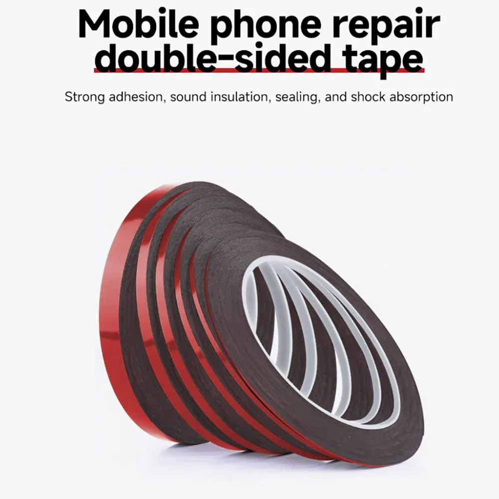 Amaoe 0.23/0.3mm Double Sided Adhesive Tape PE Sponge Strip For Mobile Phone Table LCD Screen Back Cover Bonding Sealing Tape10m