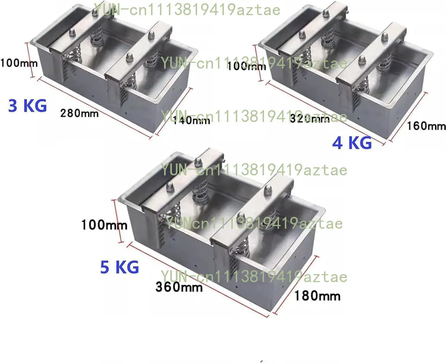 1.5kg 2kg 3kg 4kg cooked ham press mold homemade sandwich meat double pressure spring stainless steel press mold machine