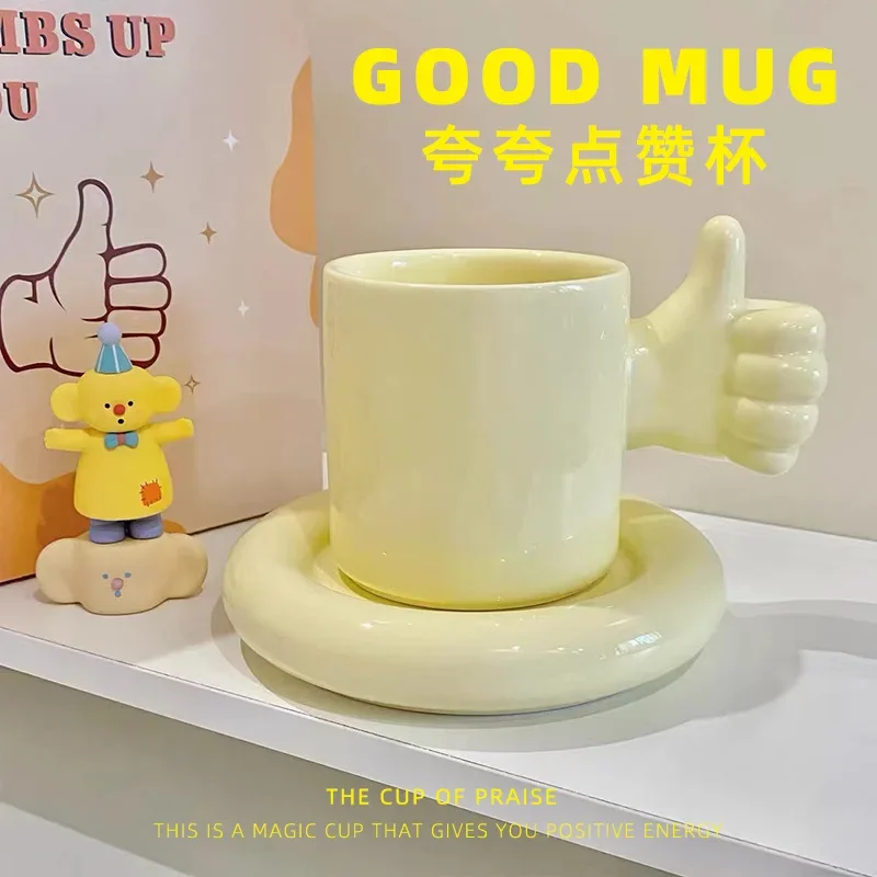 

Creative thumbs up like coffee ceramic water cup cute high value mug