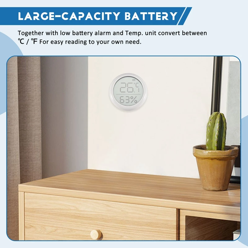 Tuya Zigbee Temperature And Humidity Sensor With LCD Display Indoor Hygrometer Thermometer Smart Life Control