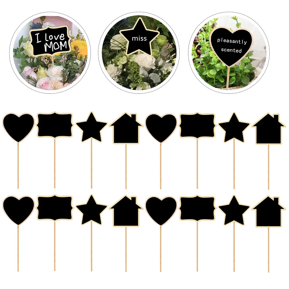 

40pcs Wooden Plant Labels Chalkboard Tags Flower Markers Garden Potted Plants Marking Sturdy Shape Label Tags For Bonsai