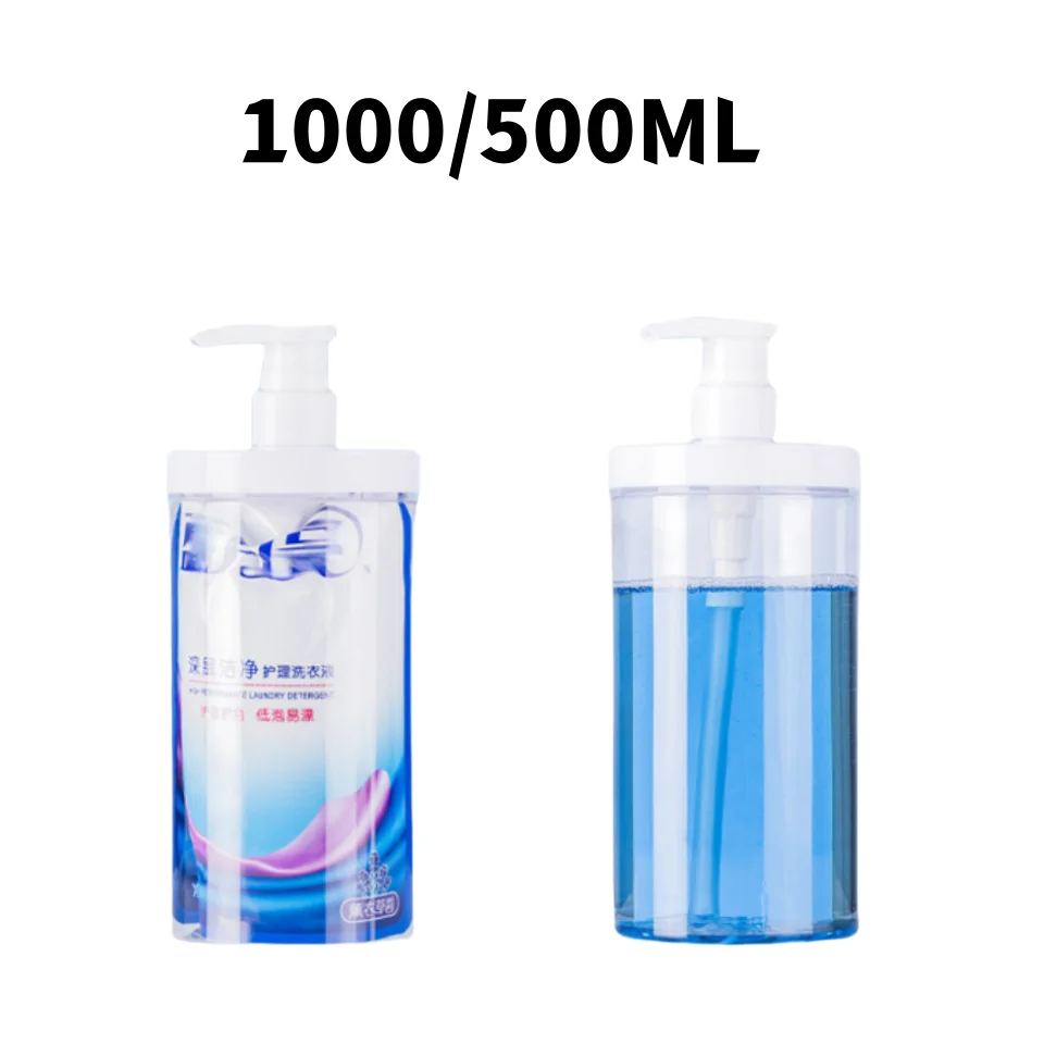 2/1 STÜCK Großkalibrige Waschmittelverpackungspressflasche 500/1000 ml Nachfüllbare quadratische Schaumpumpe Duschseifenflaschenbehälter