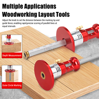 Wheel Marking Gauge Center Finder Ruler Compass Woodworking Precision Linear Arc Dual-purpose Scriber Parallel Line Drawing Tool