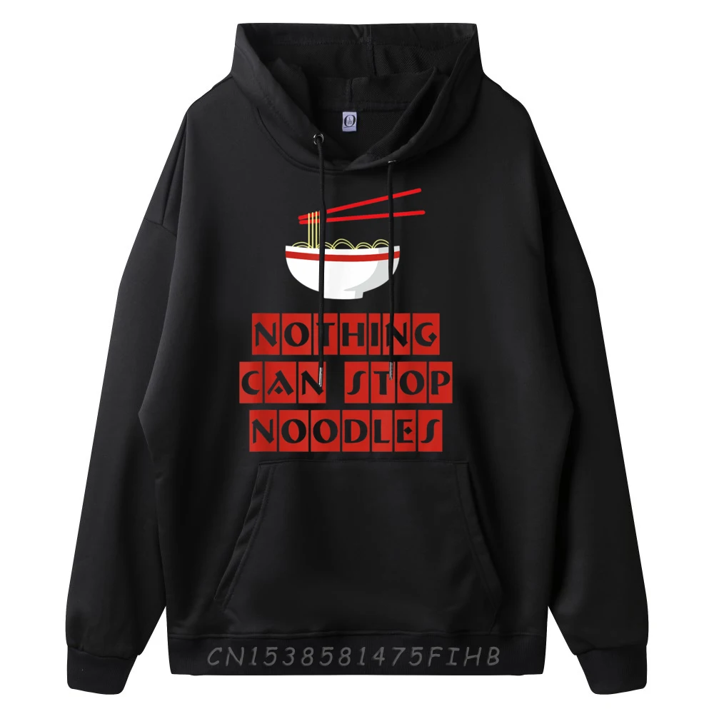 Nothing Can Stop Noodles Japan Ramen Chopsticks Bowl Graphic Pullover Hoodies Men Oversized Luxury Clothes Men Printed On