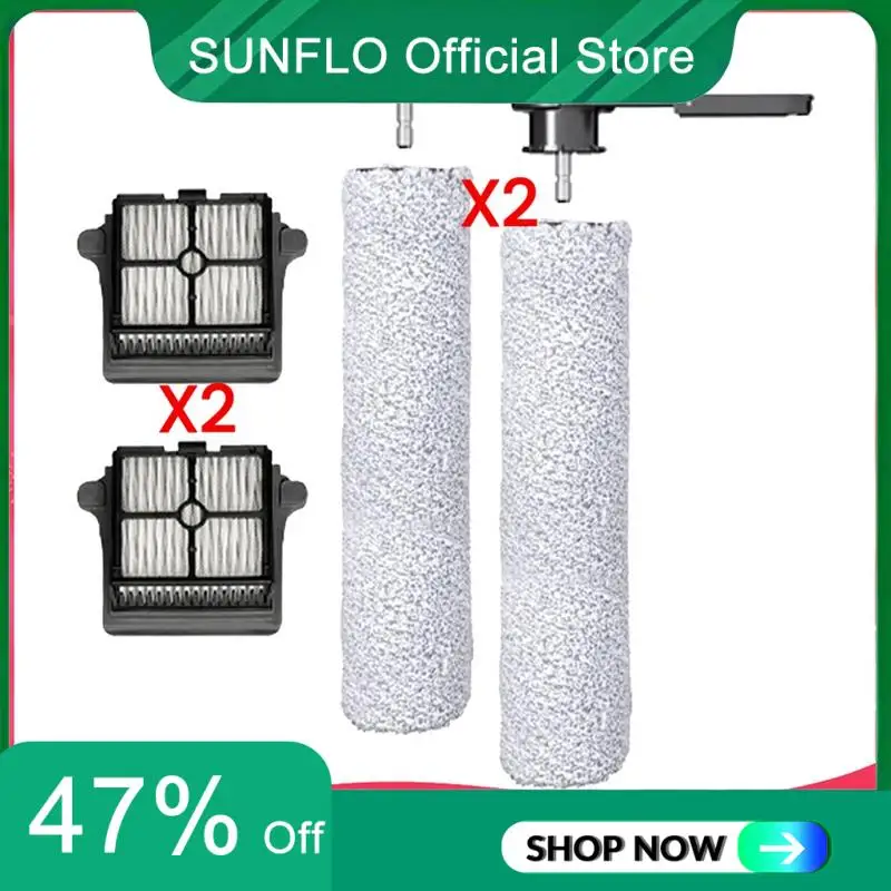 Brush Filters Fortineco Floor One S7 Flashdry Wet Dry Vacuum Cleaner Accessories Replacements Parts Roller Brush Hepa Filter