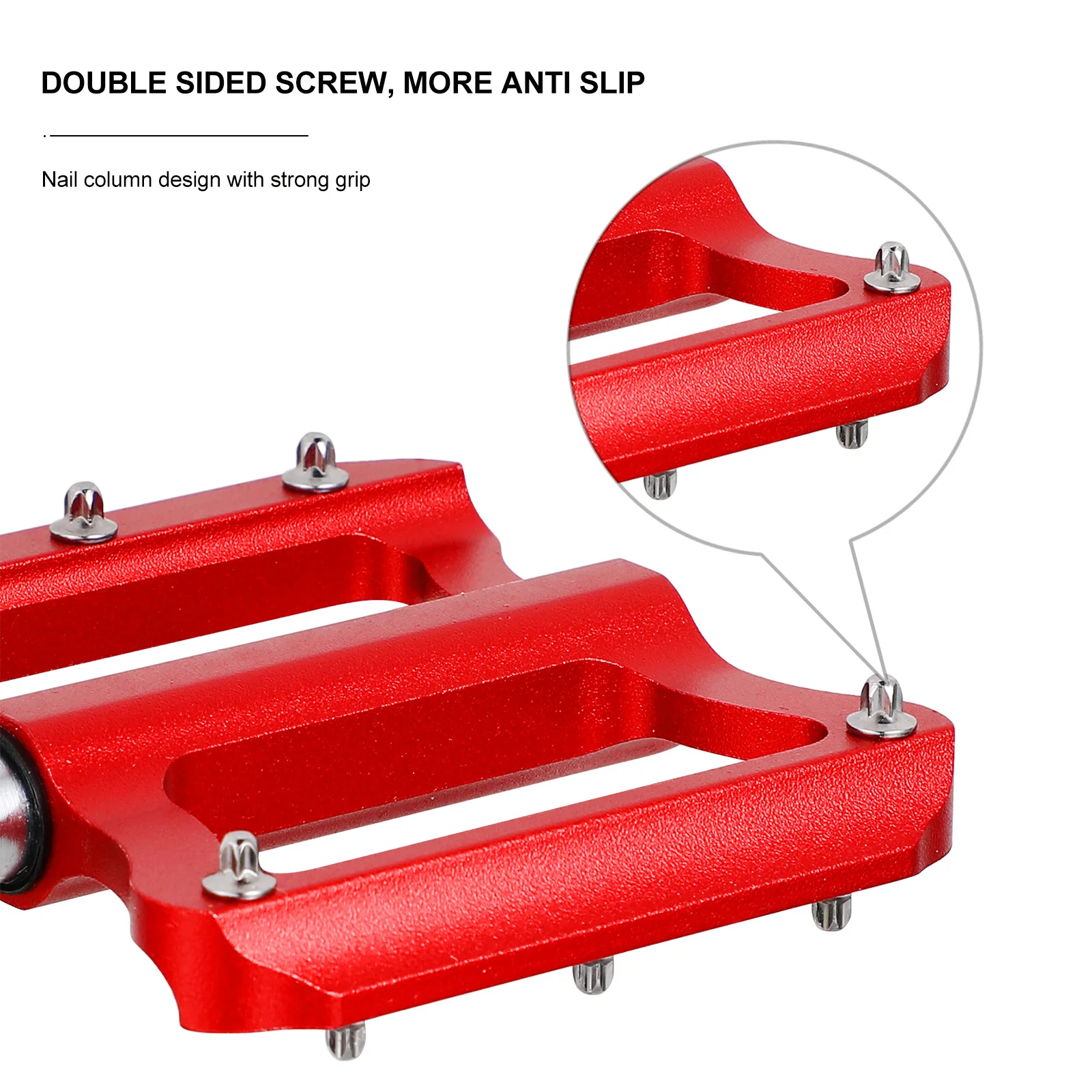 

1Pair Flat Bike Pedals with Large Tread Area Anti-Skid Cycling Pedals for Mountain Road Bicycle Lightweight Design