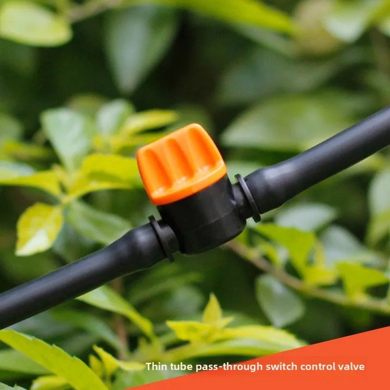 10PCS Pvc Pipe Through Valve Irrigation Single Barb Double Barb Mini Valve Drip Irrigation Capillary Mini Switch Valve