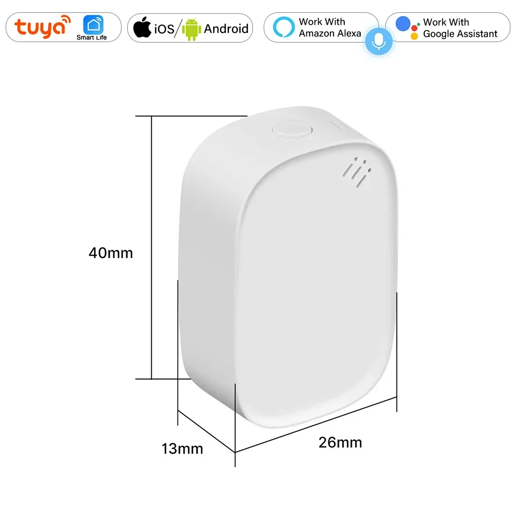 Tuya Zigbee Temperature Humidity Battery Power Sensor Detector Smart Life Safety ZigBee Hub App Works With Alexa Google Home