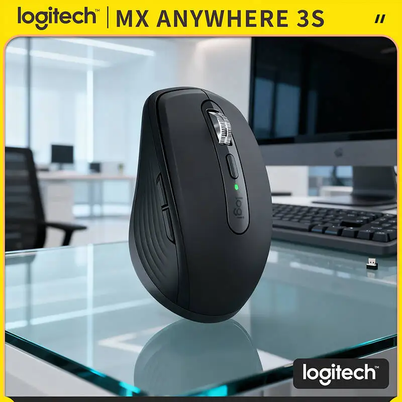 

Wireless MX Anywhere 3S - Darkfield 8K DPI, MagSpeed Scroll, Anti-Slip, Great for Online Teaching & Remote Work Task