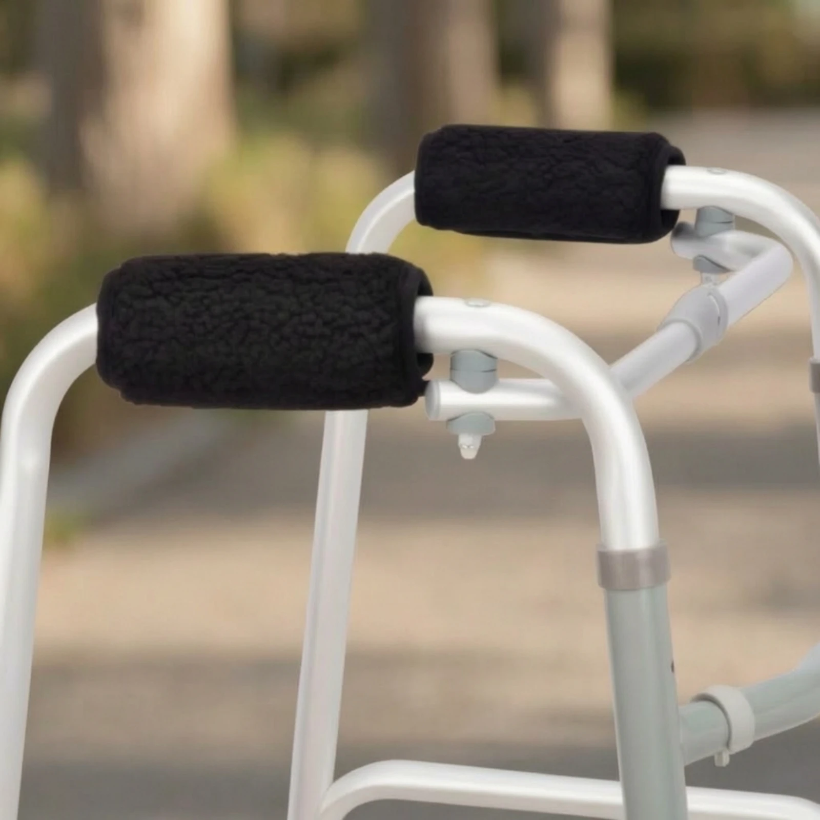 Grip Covers Pressure Reducing Wheelchair Handle Grip Covers Mobility Aid Accessories Snug Fit for Seniors, Daily Home Use