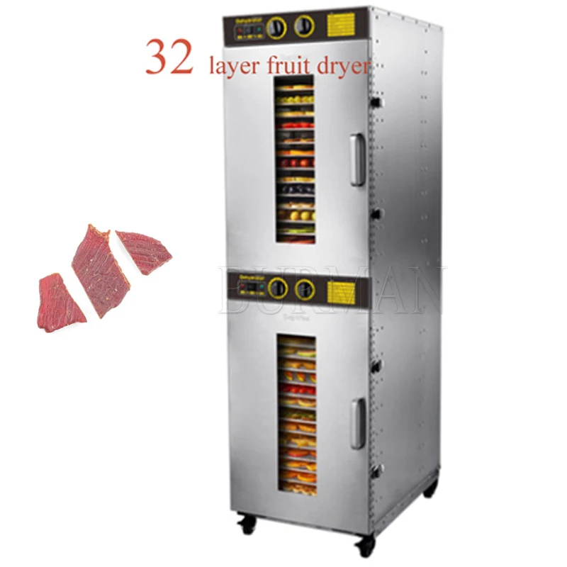 

32 Layer Commercial Home Professional Fruit Food Dryer Food Fruit Vegetable Pet Meat Dryer Electric Dehydrator