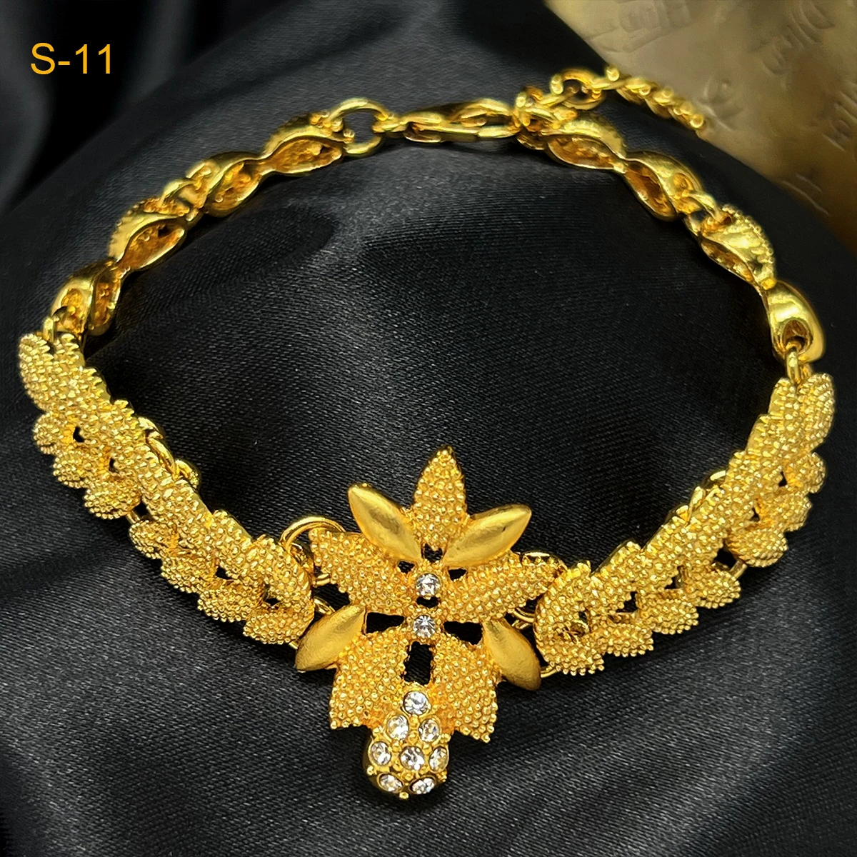 Fashion Dubai 24K Gold Color Jewelry Set for Women Nigeria Wedding Necklace Earrings Bracelet Ring Bridal Jewellry Accessories