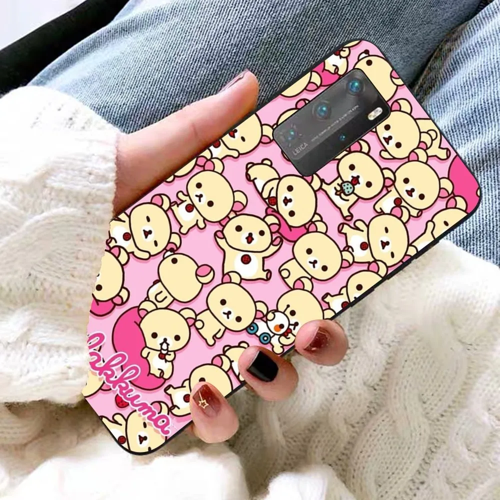 Cartoon R-rilakkuma Phone Case For Huawei P 8 9 10 20 30 40 50 Pro Lite Psmart Honor 10 lite 70 Mate 20lite