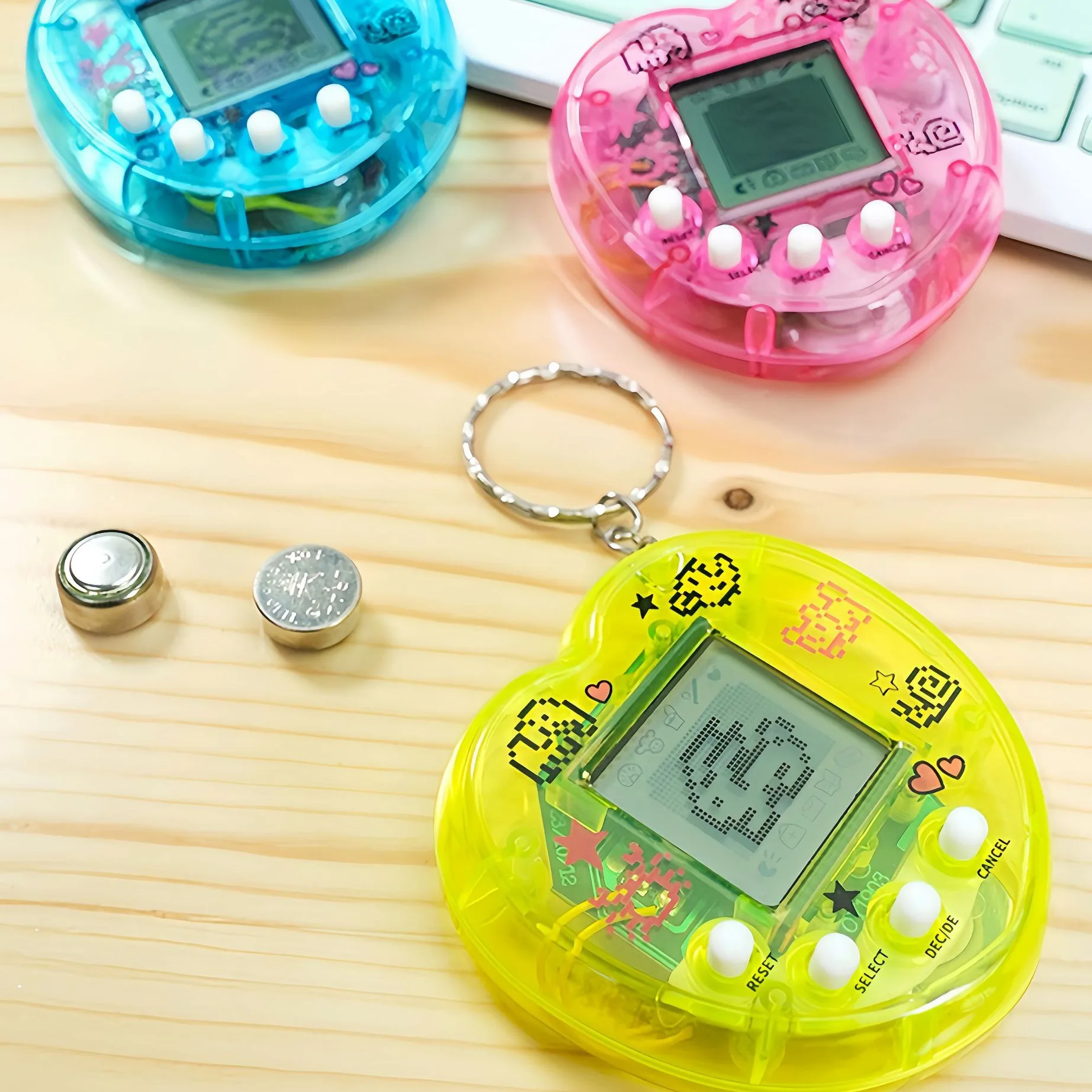 Animali elettronici a forma di cuore Tamagotchi Nostalgico virtuale Cyber Digital Divertenti animali digitali Giocattoli Gioco portatile Giocattolo digitale per animali domestici