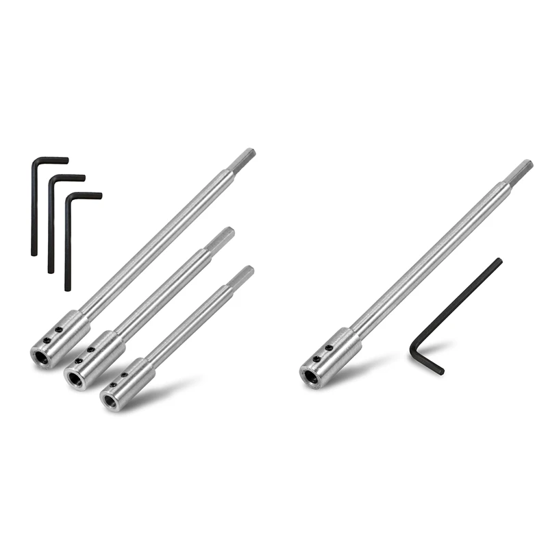 ABPP-10Inch Bit Extension For 3/8In Round Shank,Wood Spade Drill Bit Extender,For Adding Over 8-3/4Inches Of Drilling Depth