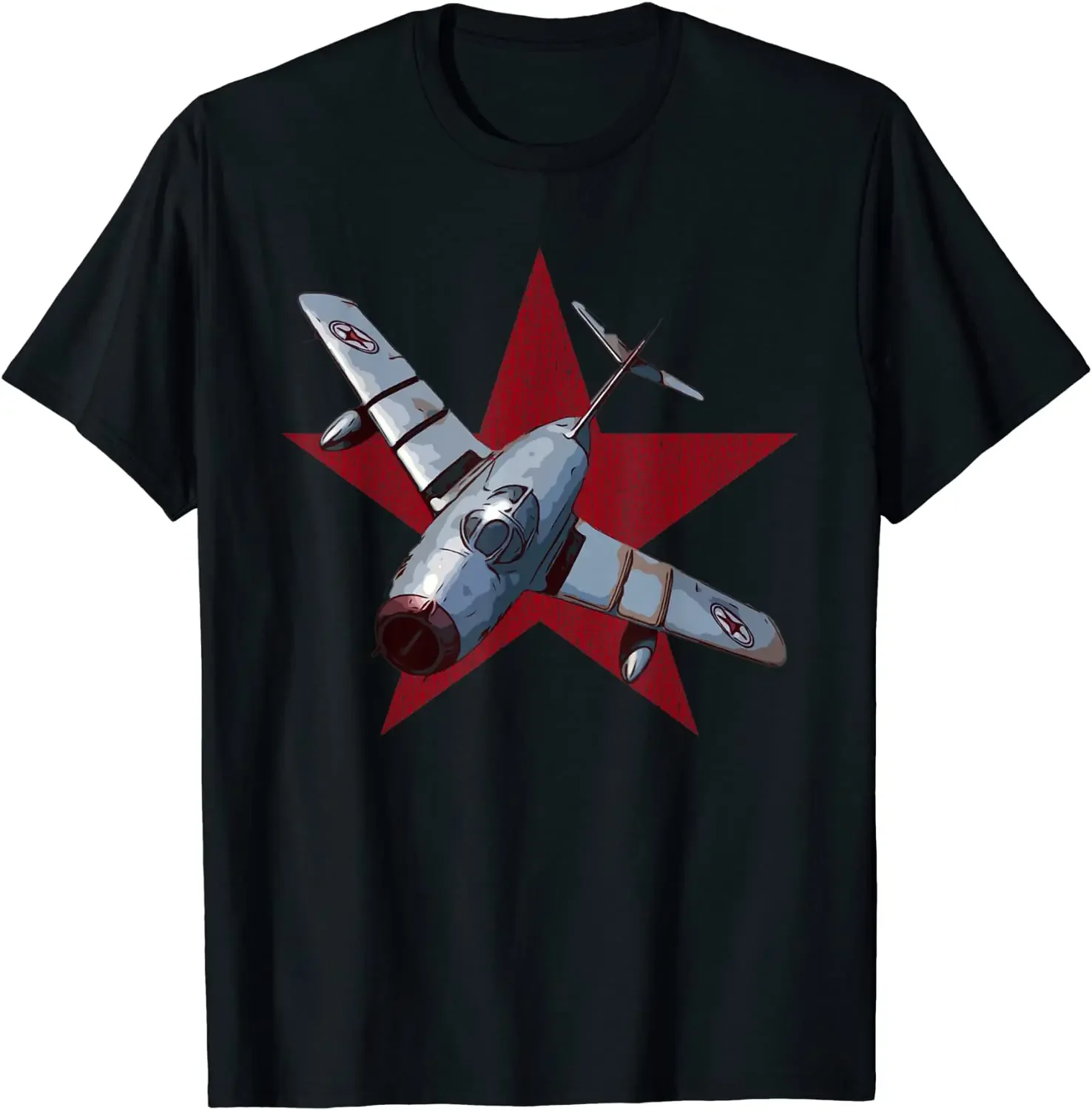 100% Cotton O-Neck Short Sleeve Casual Mens T-shirt Size S-5XL Aviation Aeroplane Soviet MiG-15 Jet Fighter Aircraft T-Shirt